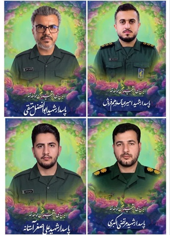 شهادت ۴ پاسدار از کاشان در حمله شب گذشته آمریکا به دیالی عراق